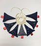 Christmas Tree Bunting Japanese Fabric Indigo - Image 3
