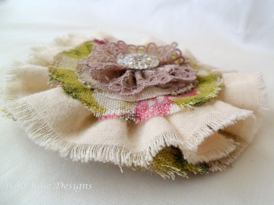 Floral fabric corsage