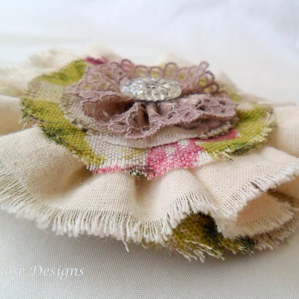 Floral fabric corsage