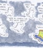 'Paul The Badly Dressed Ghost' an A4 sized original artwork - Image 1