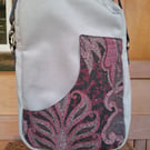 Grey velvet boxy bag