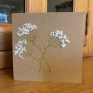 ‘Wishing’ embroidered card