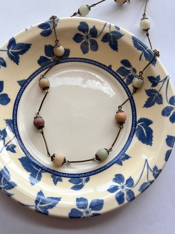 Natural stone necklace