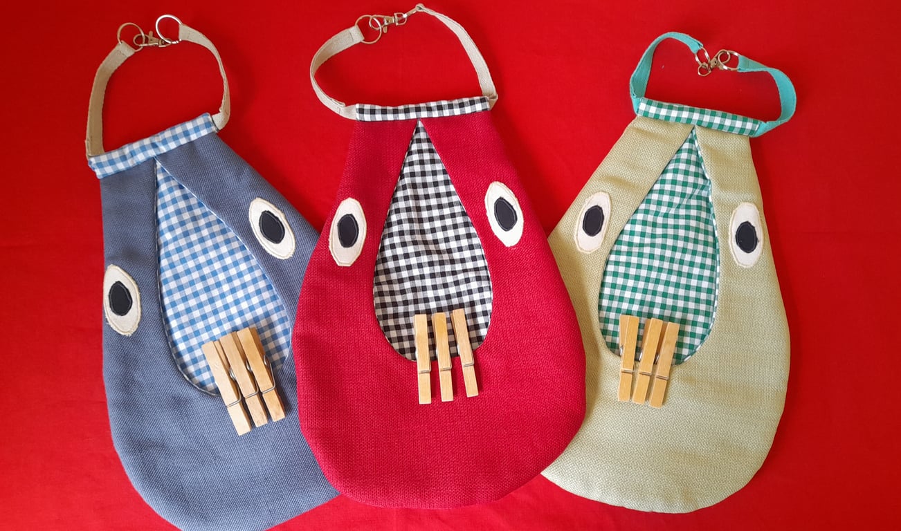 Novelty Peg Bag, Unusual Gift, Birthday, Christmas