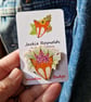 Wooden Pin Badge Foxglove Fox - Image 3