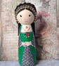 Anne Boleyn wooden peg doll
