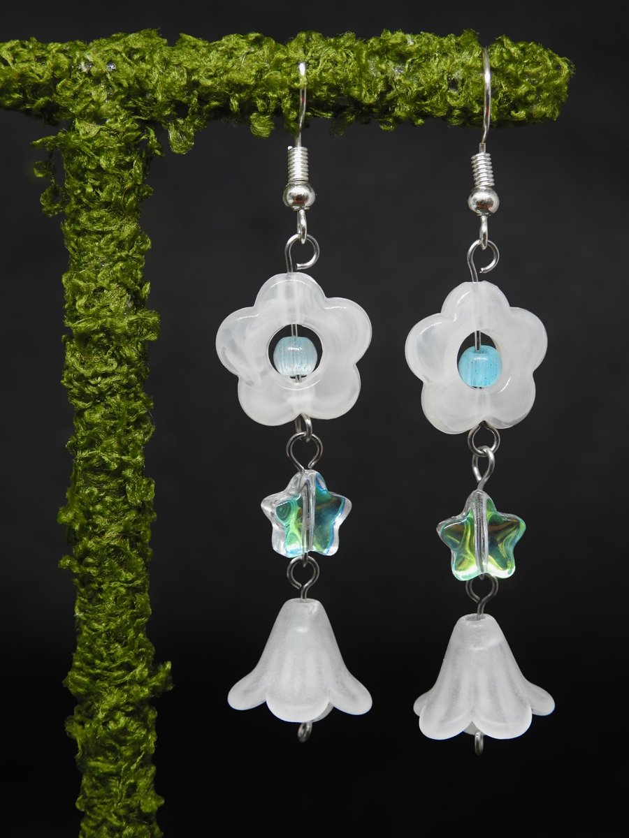 Cotton Clouds Bead Earrings
