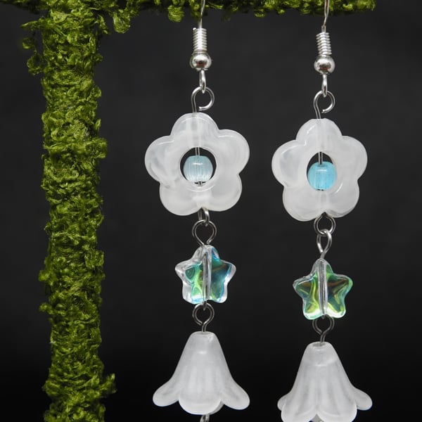 Cotton Clouds Bead Earrings