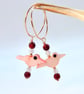 Shell Bird & Rose Gold Hoop Earrings, Birthday, Anniversary, Gifts For Her - Image 5