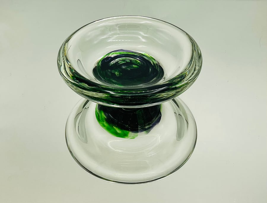 Lilac Moss Green Trinket Bowl