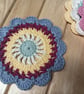 handmade crochet  flower coasters - Image 3