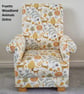 Kids Chair Fryetts Woodland Animals Ochre Fabric Armchair Children's Seat Girls - Image 2