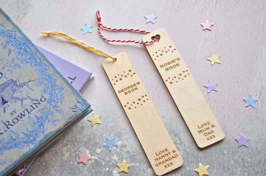 Personalised Wooden Star Bookmark