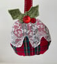  Tartan Christmas Pudding Decoration  - Image 4