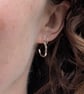 Sterling Silver Twisted Hoop Earrings - JBJ1081 - Image 4
