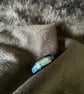Resin ring sea blue with glass crystals - Image 1