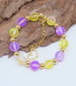 Flashy Glow Memory Wire Beaded Bracelet