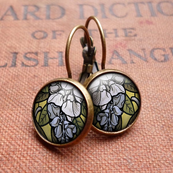 Wisteria Leverback Earrings (AN03)