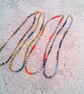 Necklace with Coloured Glass Cube Beads and Silver Plated Spacers, Gift for Her - Image 6