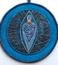 GMM553 - Metal Goddess Mandala Wall Hanging-15cm diameter-Turquoise-Black-Silver - Image 1
