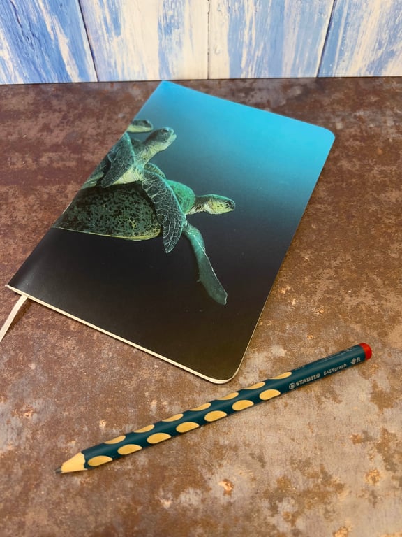 Notebook, Marine themed, A5 (ish), made from up-cycled and recycled materials.