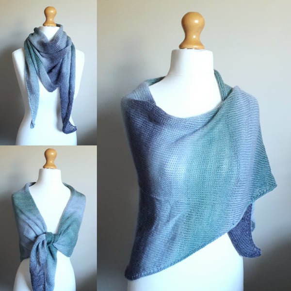 Light as Feather Shawl, Wrap,  Stole, Scarf with Alpaca