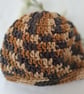 Handmade crochet 0 to 3 mths baby beanie hat - Image 1
