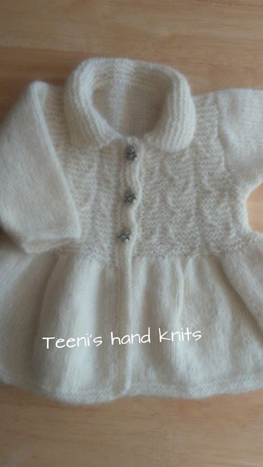 Cream merino Yarn jacket