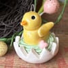 Cute ceramic Easter chick decoration