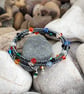 Haematite and crystal memory wire bangle - Image 7