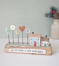 Little Wooden Houses with Festive Garden 'All is Calm All is Bright'