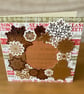 Vintage style Christmas Card with Snowflake Wreath.  - Image 4