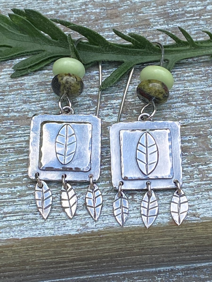 Silver Leaf Earrings 