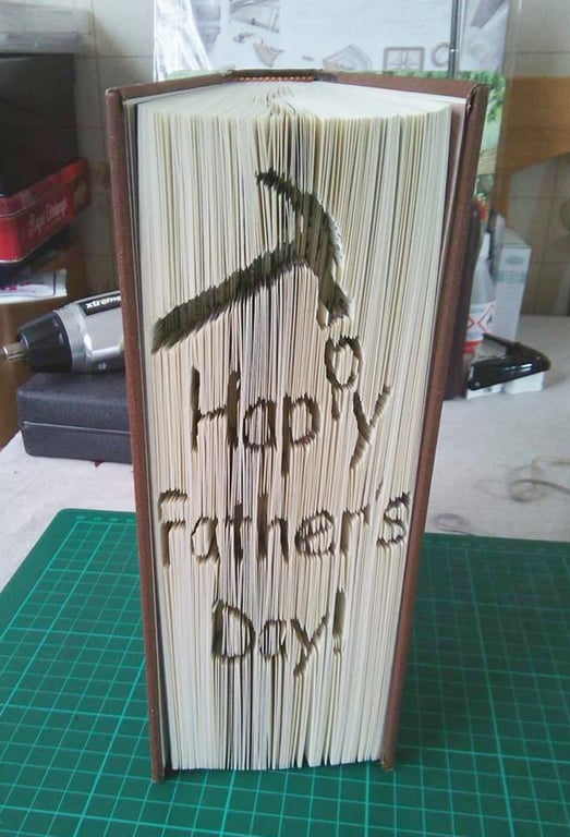 Happy Father's Day CUT & FOLD Book Folding Pattern - EMAILED PDF PATTERN