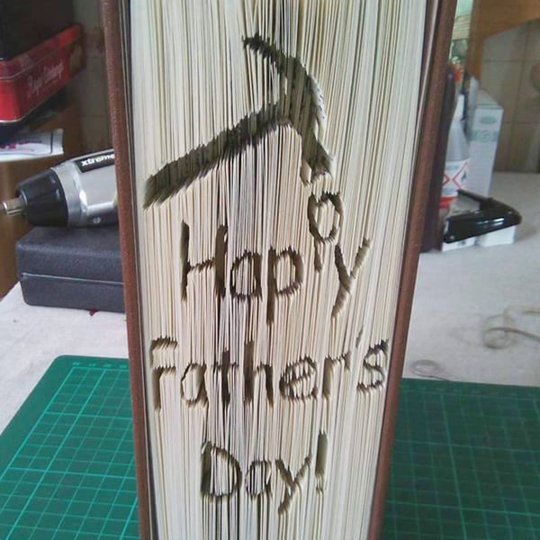Happy Father's Day CUT & FOLD Book Folding Pattern - EMAILED PDF PATTERN