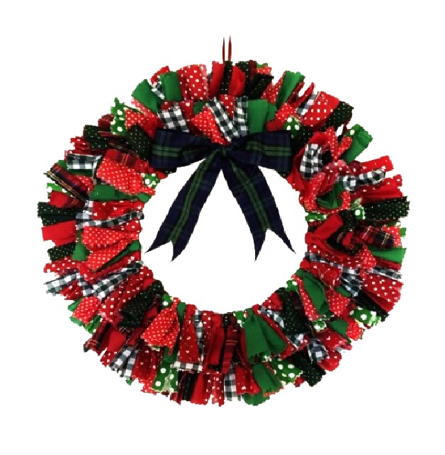 Luxury Christmas rag wreath kit