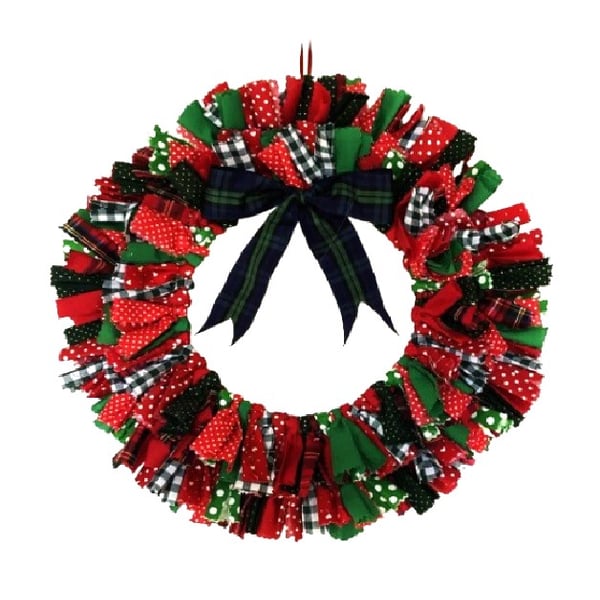 Luxury Christmas rag wreath kit