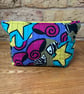 Fish Shells And Stars Print Quilted Fabric Makeup Bag 