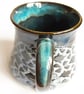 Mug - Hand Thrown Stoneware Ceramic Blue Glazed Mug  - Image 4