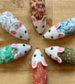 William Morris fabric mouse , catnip kicker toy. - Image 4
