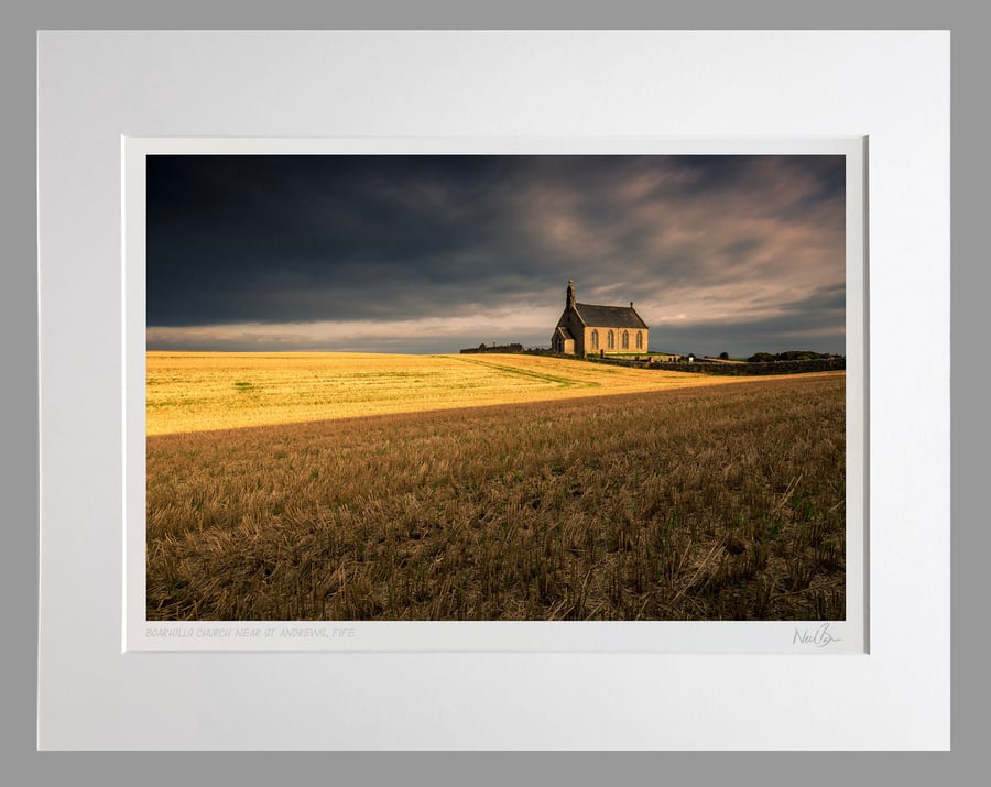 Boarhills Church Fife Scotland - A3 (50x40cm) Unframed Print