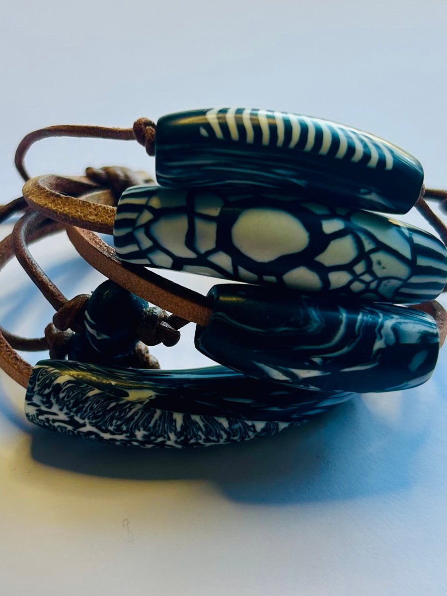 One-Of-A-Kind Handmade Polymer Clay Bracelet
