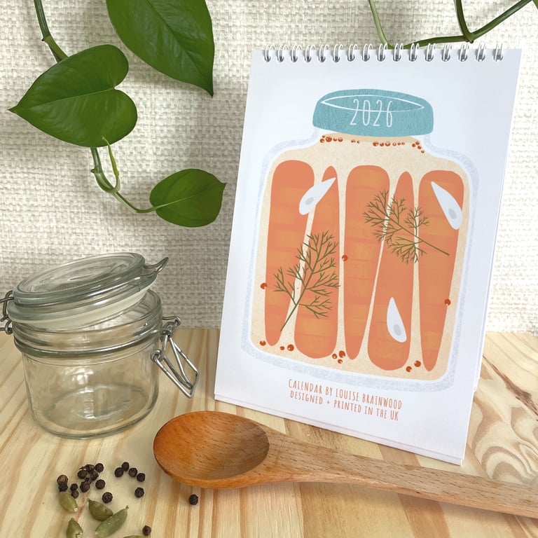 2026 Illustrated Pickles Desk Calendar