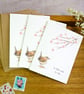 Set of 3 Wren & Cherry Blossom Mini Notecards  - Image 2