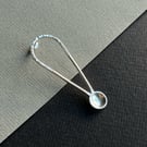 Sterling silver SINGLE statement earring. Spoon earring 