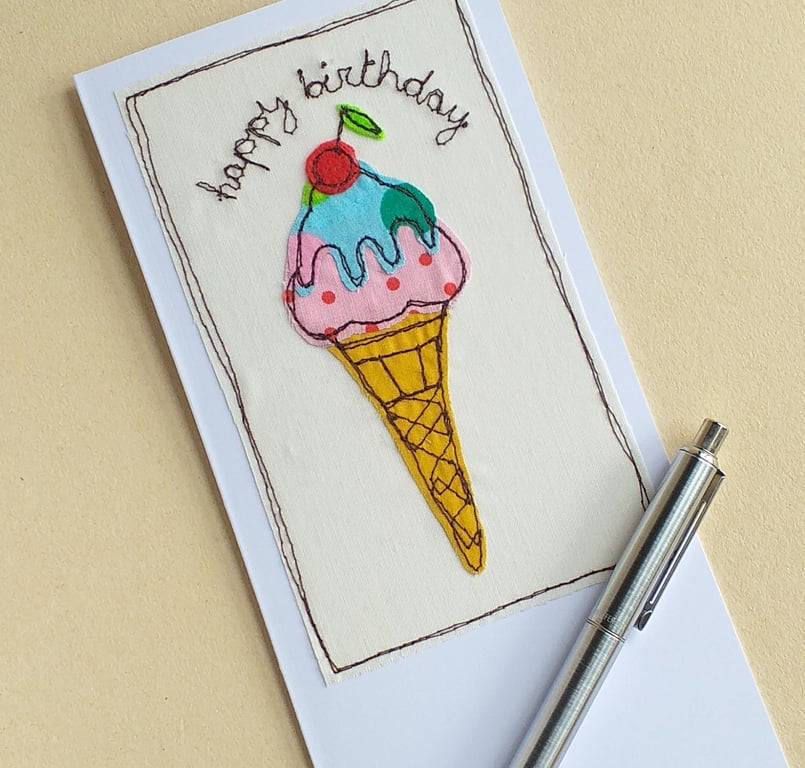 Ice Cream Cone Birthday Card