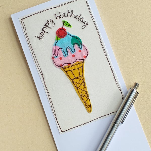 Ice Cream Cone Birthday Card