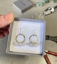 Recycled Sterling Silver Herkimer Diamond Super Disco Ruffle Earrings - Image 1