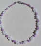 Lavender Amethyst & Clear Quartz Gemstone Necklace "Lavender Dazzle" - Image 7