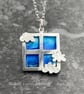 Enamel Pendant, cloud pendant, through the window, enamel jewellery, enamel,  - Image 8